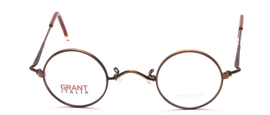Round metalframe Gold with pads Retro Style made in italy 