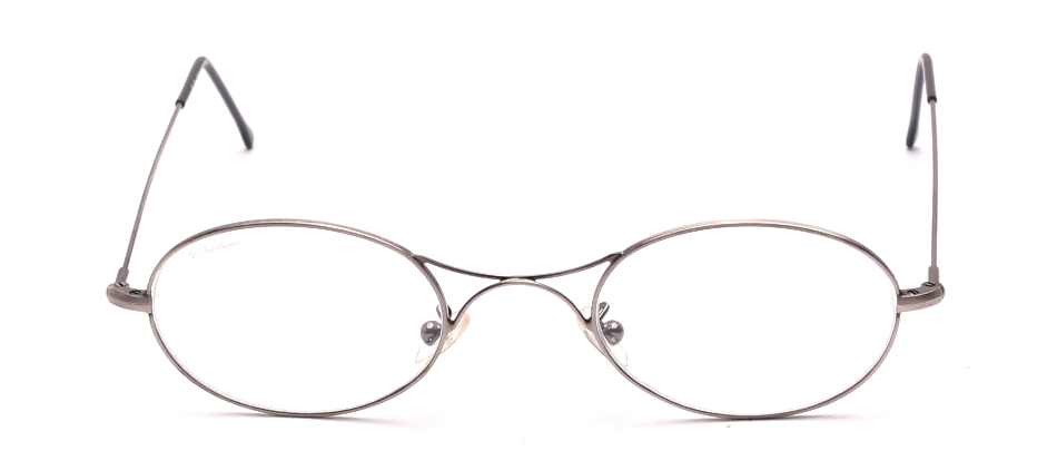 Oval Metal frame antique silver crossbridge retro style made in Italy