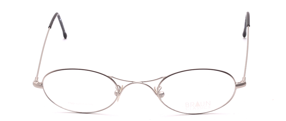 Oval metal frame Silver crossbridge made in Italy retro style